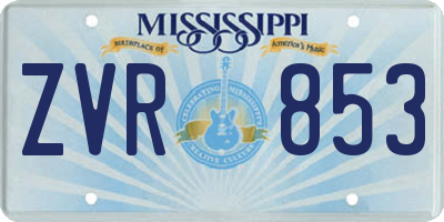 MS license plate ZVR853