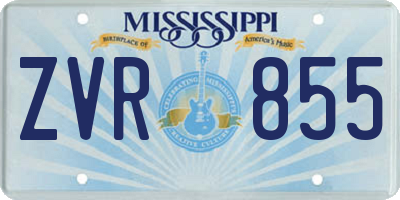 MS license plate ZVR855