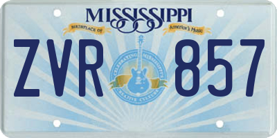MS license plate ZVR857