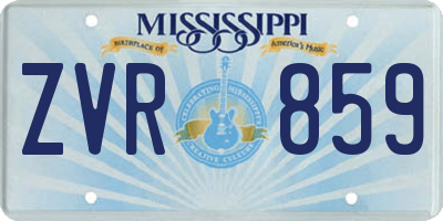 MS license plate ZVR859