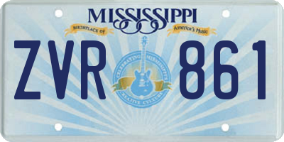 MS license plate ZVR861