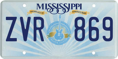 MS license plate ZVR869