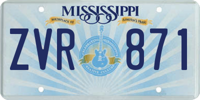 MS license plate ZVR871