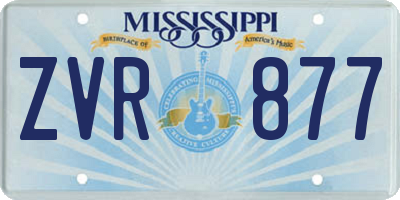 MS license plate ZVR877