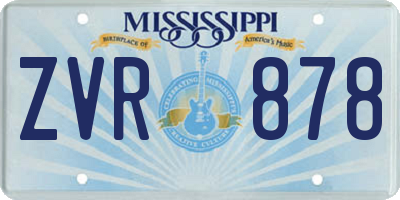 MS license plate ZVR878