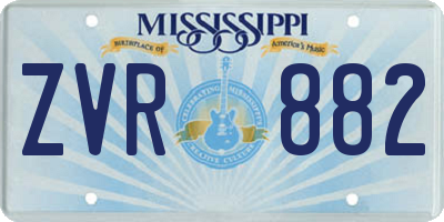 MS license plate ZVR882
