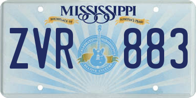 MS license plate ZVR883