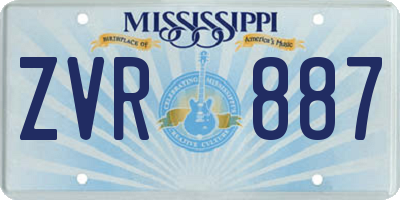 MS license plate ZVR887