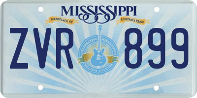 MS license plate ZVR899