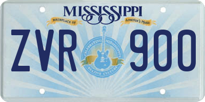 MS license plate ZVR900