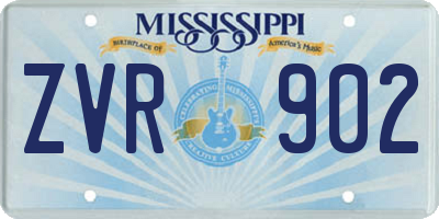 MS license plate ZVR902