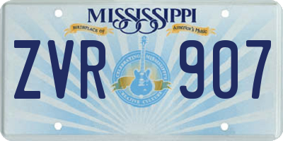 MS license plate ZVR907