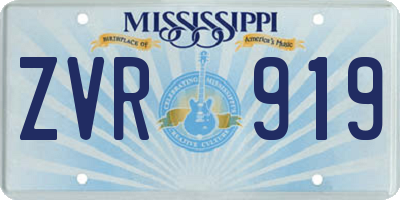 MS license plate ZVR919