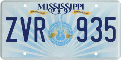 MS license plate ZVR935