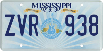 MS license plate ZVR938