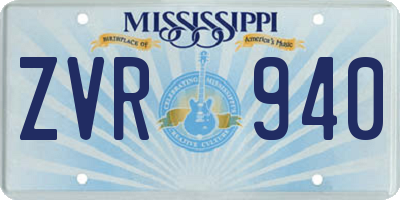 MS license plate ZVR940