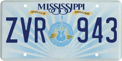 MS license plate ZVR943