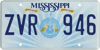 MS license plate ZVR946