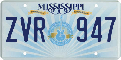 MS license plate ZVR947