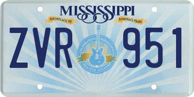 MS license plate ZVR951