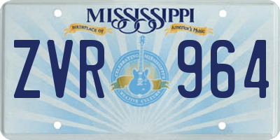 MS license plate ZVR964