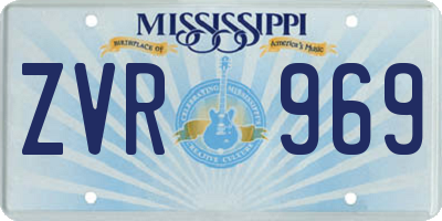 MS license plate ZVR969