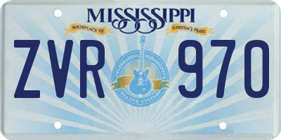 MS license plate ZVR970