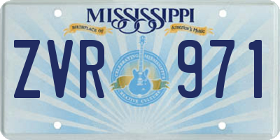 MS license plate ZVR971