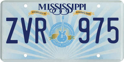 MS license plate ZVR975