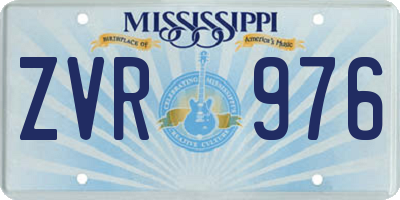 MS license plate ZVR976