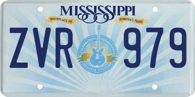 MS license plate ZVR979