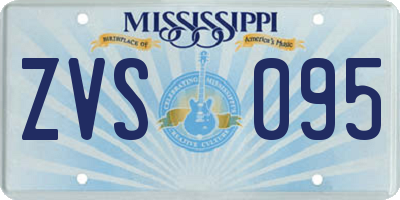 MS license plate ZVS095