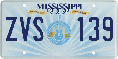 MS license plate ZVS139