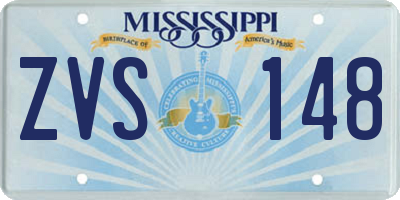 MS license plate ZVS148