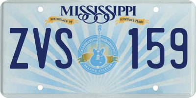 MS license plate ZVS159