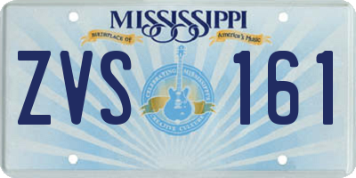 MS license plate ZVS161