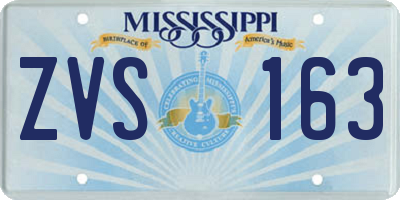 MS license plate ZVS163