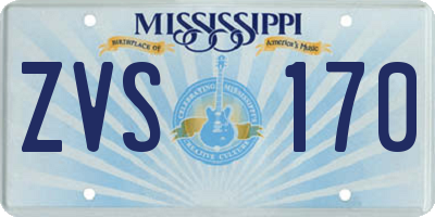 MS license plate ZVS170