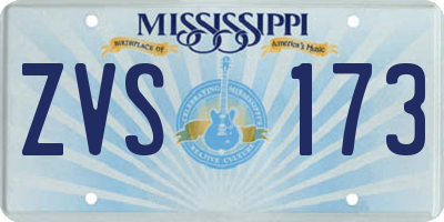 MS license plate ZVS173