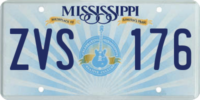 MS license plate ZVS176