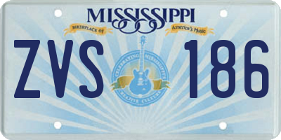 MS license plate ZVS186