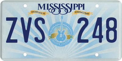 MS license plate ZVS248