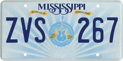 MS license plate ZVS267