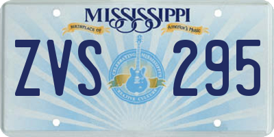 MS license plate ZVS295