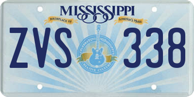 MS license plate ZVS338