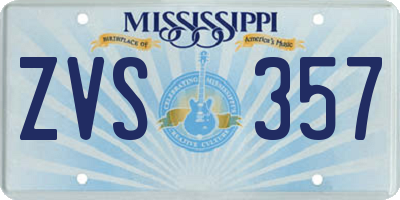 MS license plate ZVS357