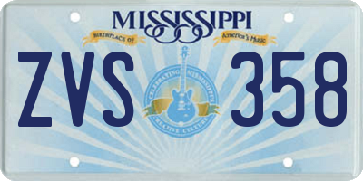 MS license plate ZVS358