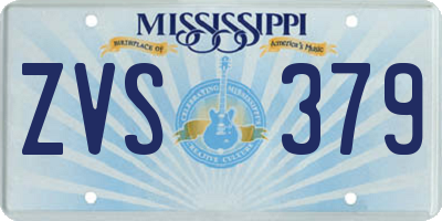 MS license plate ZVS379