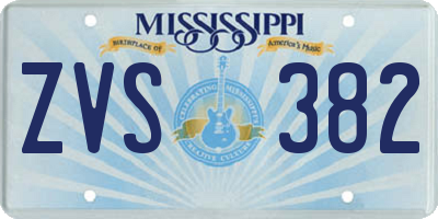 MS license plate ZVS382