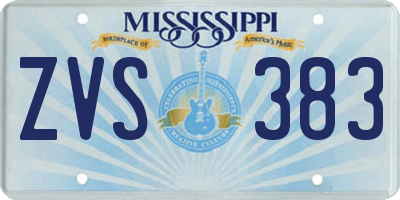 MS license plate ZVS383